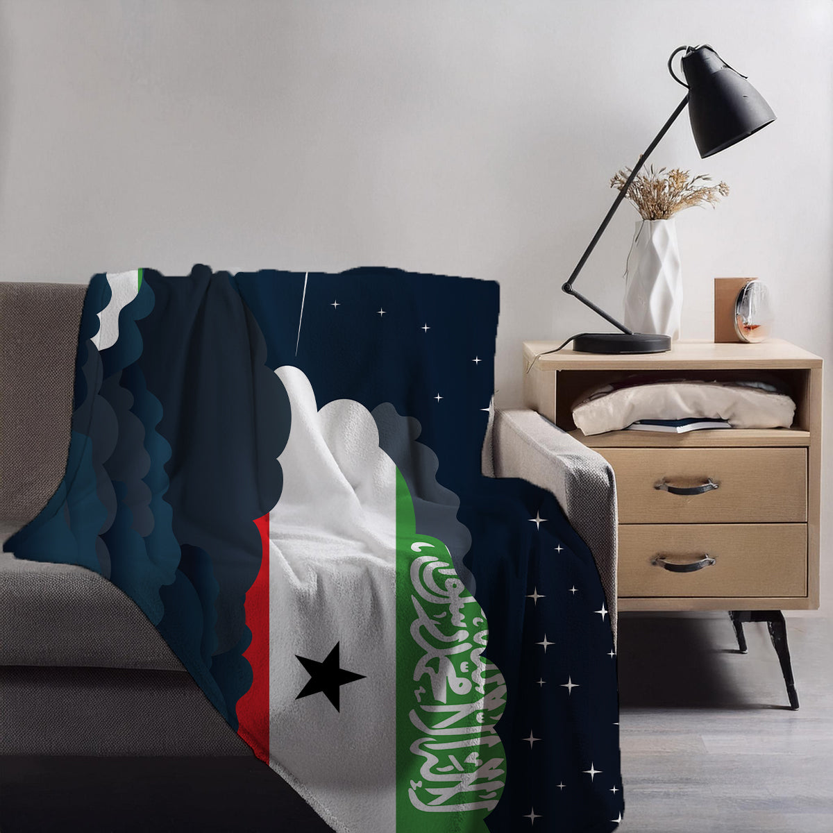 Somaliland Night Clouds Blankets & Throws | Premium Soft Blankets | City Posters Plus