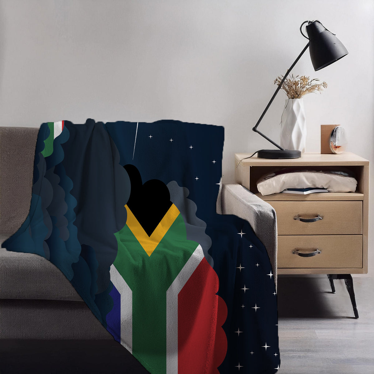 South Africa Night Clouds Blankets & Throws | Premium Soft Blankets | City Posters Plus