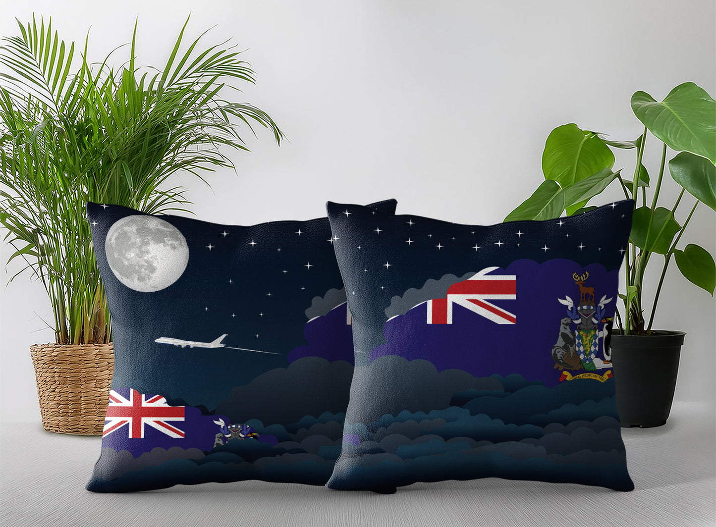 South Georgia Case and the South Sandwich Islands Night Clouds Pillow Case and Pillow Throw