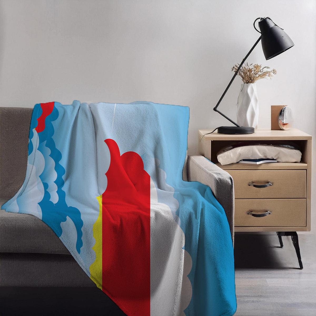 South Ossetia Day Clouds Blankets & Throws | Soft Premium Blankets | City Posters Plus