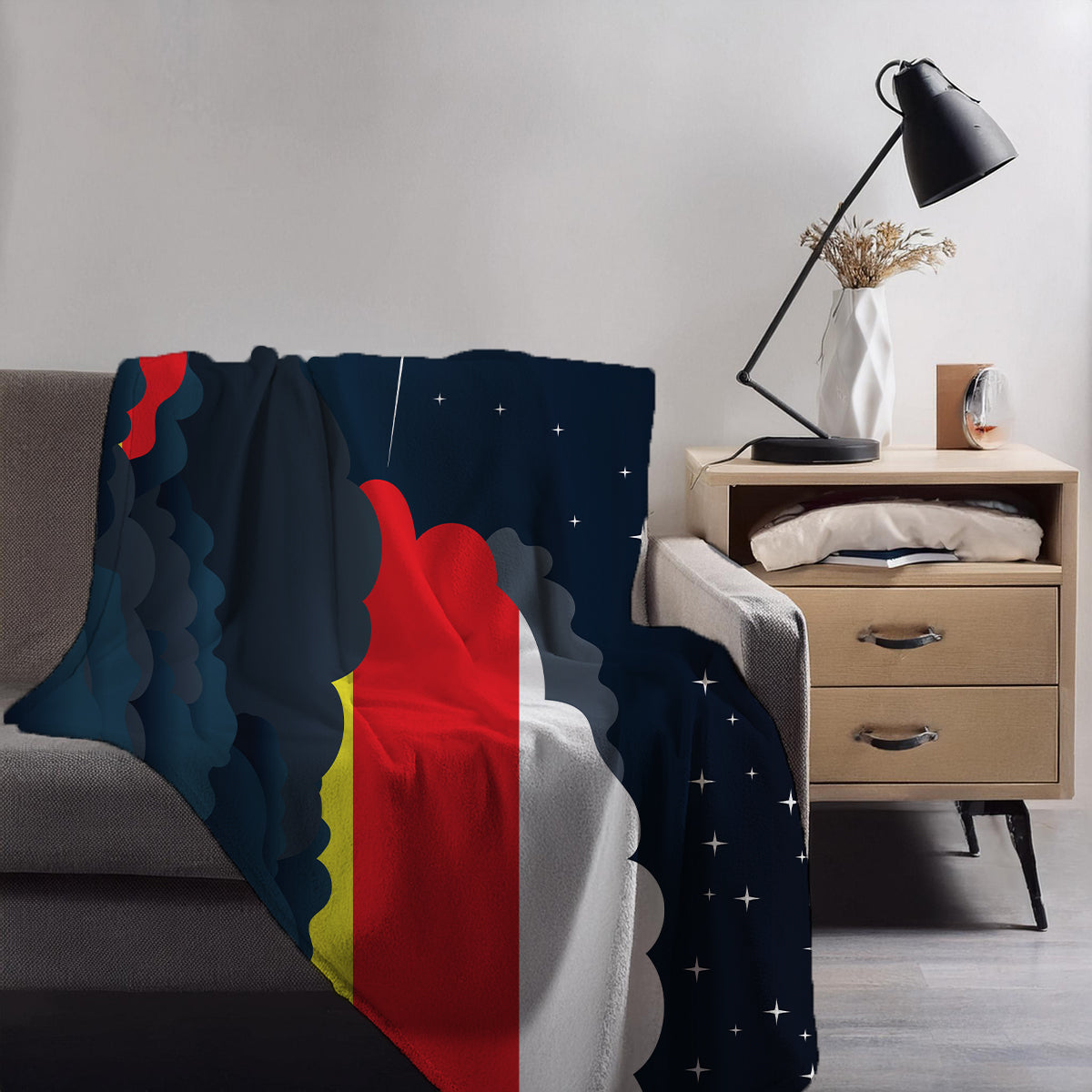 South Ossetia Night Clouds Blankets & Throws | Premium Soft Blankets | City Posters Plus
