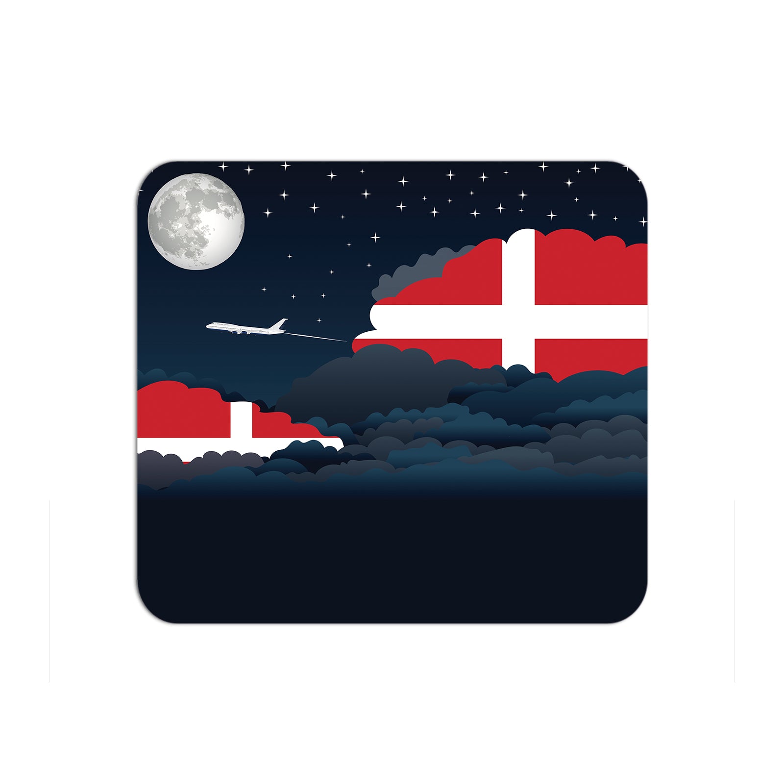 Sovereign Military Order of Malta Airplane Airport Flight Night Clouds Mousepad 