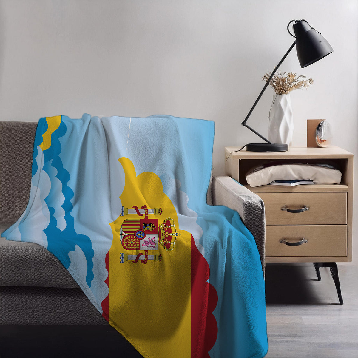 Spain Day Clouds Blankets & Throws | Soft Premium Blankets | City Posters Plus