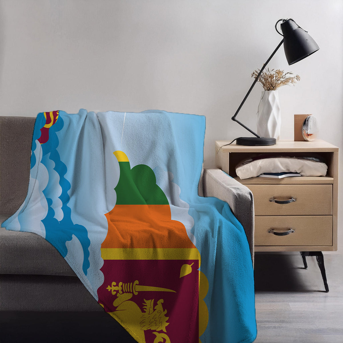 Sri Lanka Day Clouds Blankets & Throws | Soft Premium Blankets | City Posters Plus