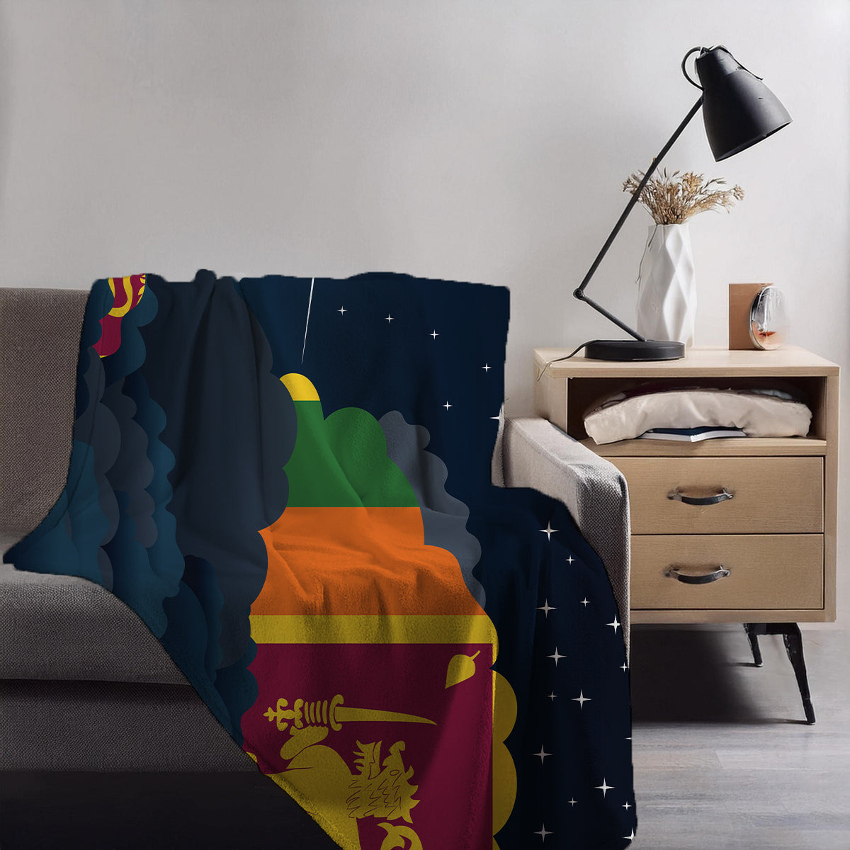 Sri Lanka Night Clouds Blankets & Throws | Premium Soft Blankets | City Posters Plus