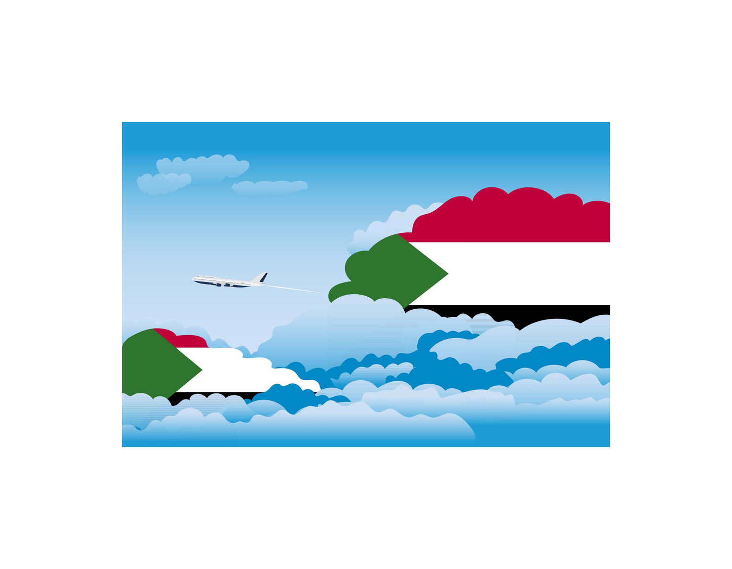 Sudan Day Clouds Blankets & Throws | Soft Premium Blankets | City Posters Plus