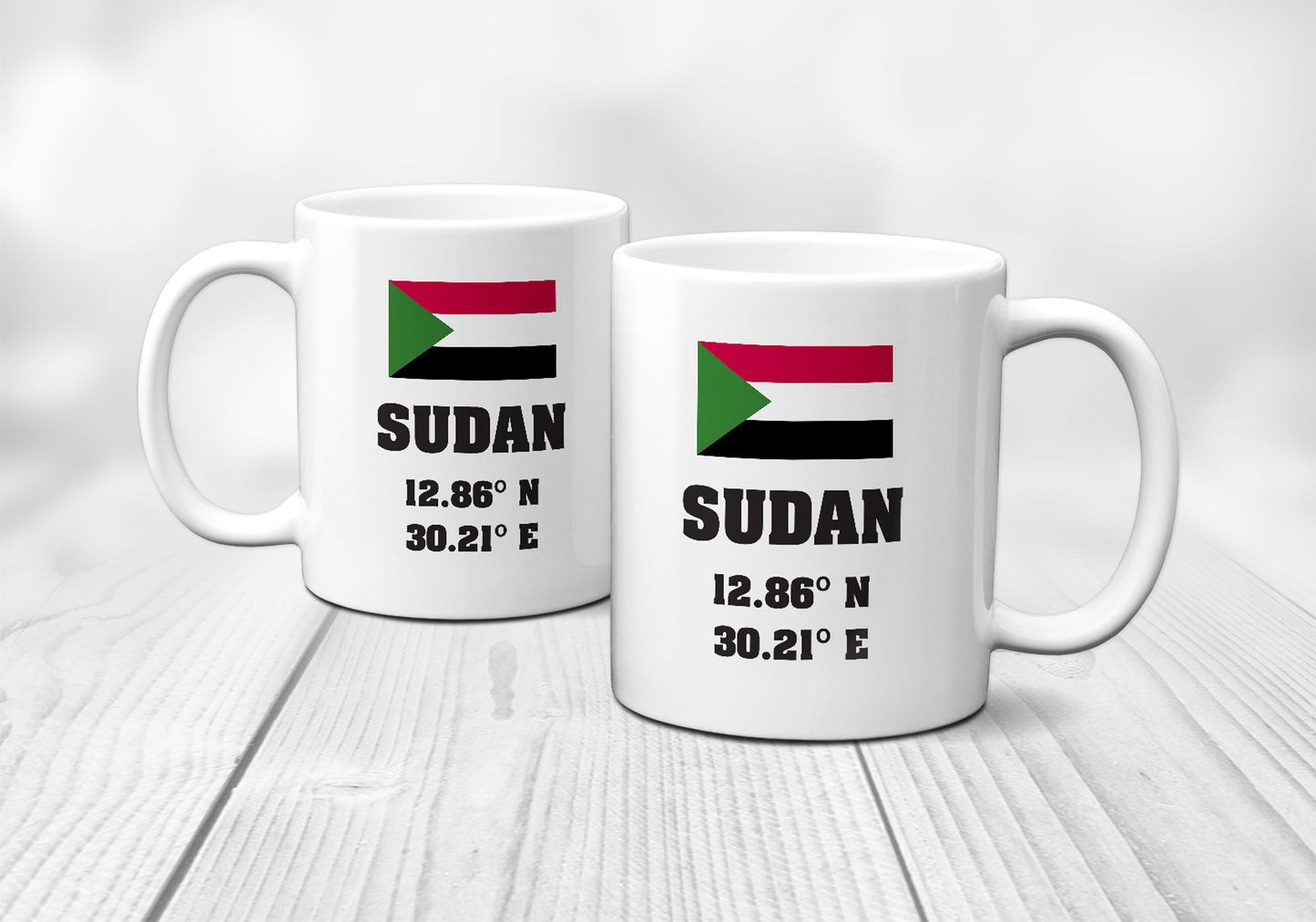 Sudan Laitutude Longitude Mug