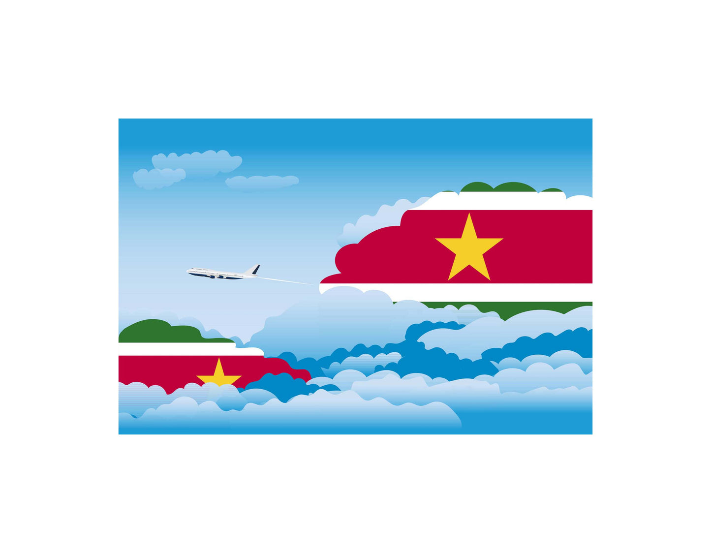 Suriname Day Clouds Blankets & Throws | Soft Premium Blankets | City Posters Plus