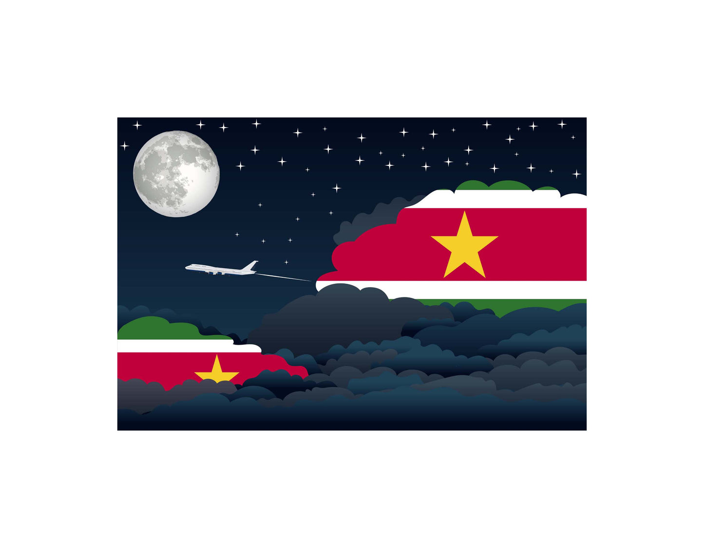 Suriname Night Clouds Blankets & Throws | Premium Soft Blankets | City Posters Plus
