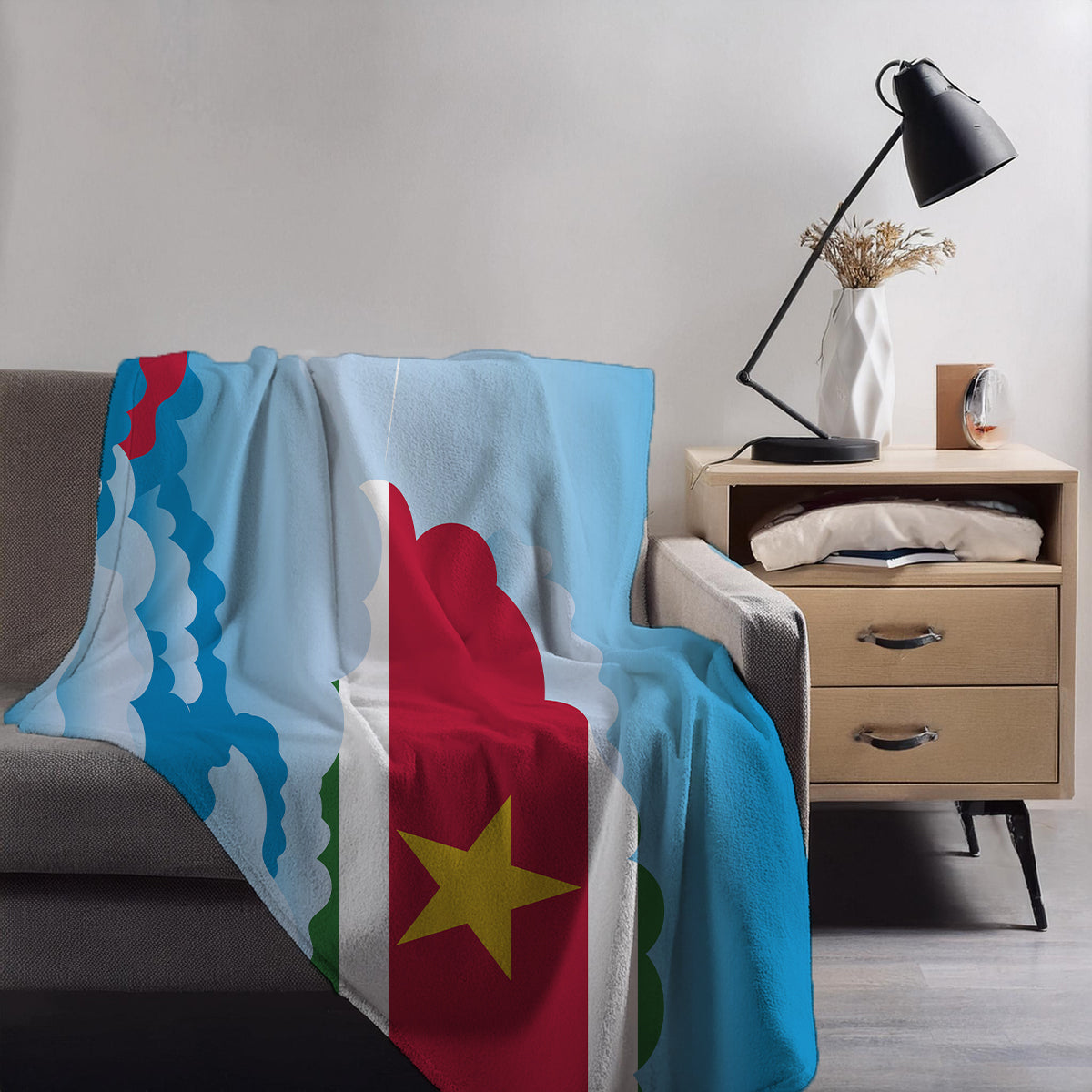 Suriname Day Clouds Blankets & Throws | Soft Premium Blankets | City Posters Plus