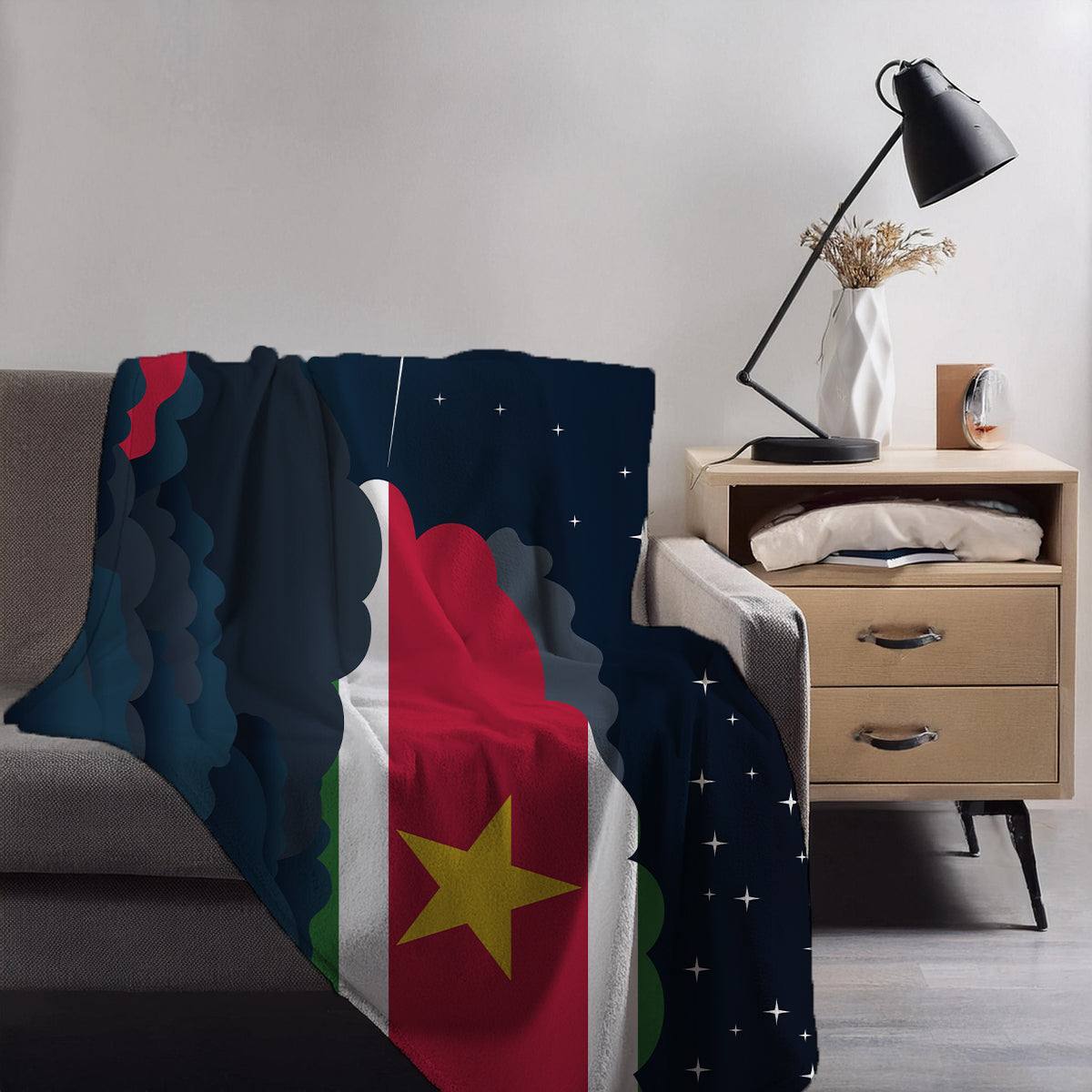 Suriname Night Clouds Blankets & Throws | Premium Soft Blankets | City Posters Plus