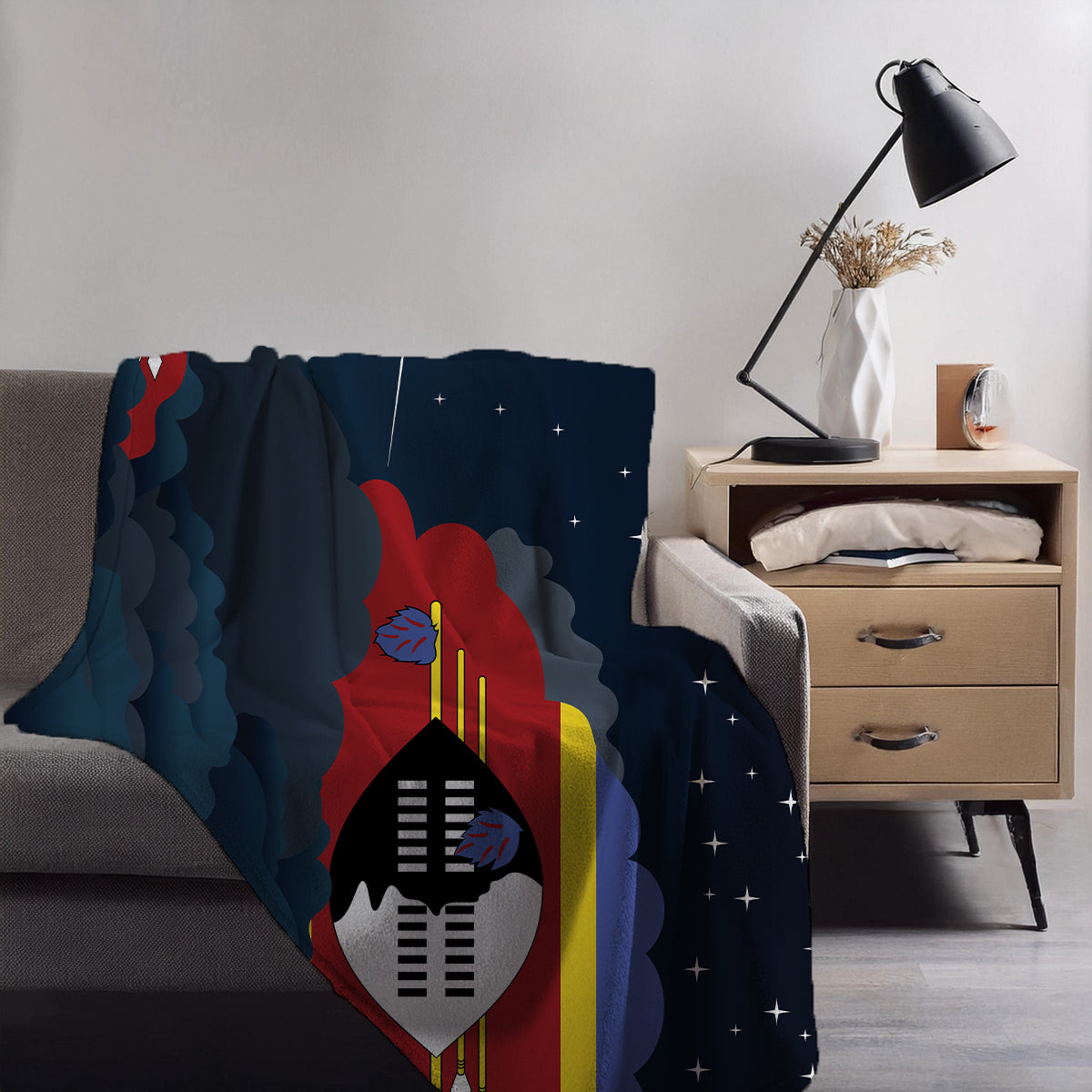 Swaziland Night Clouds Blankets & Throws | Premium Soft Blankets | City Posters Plus