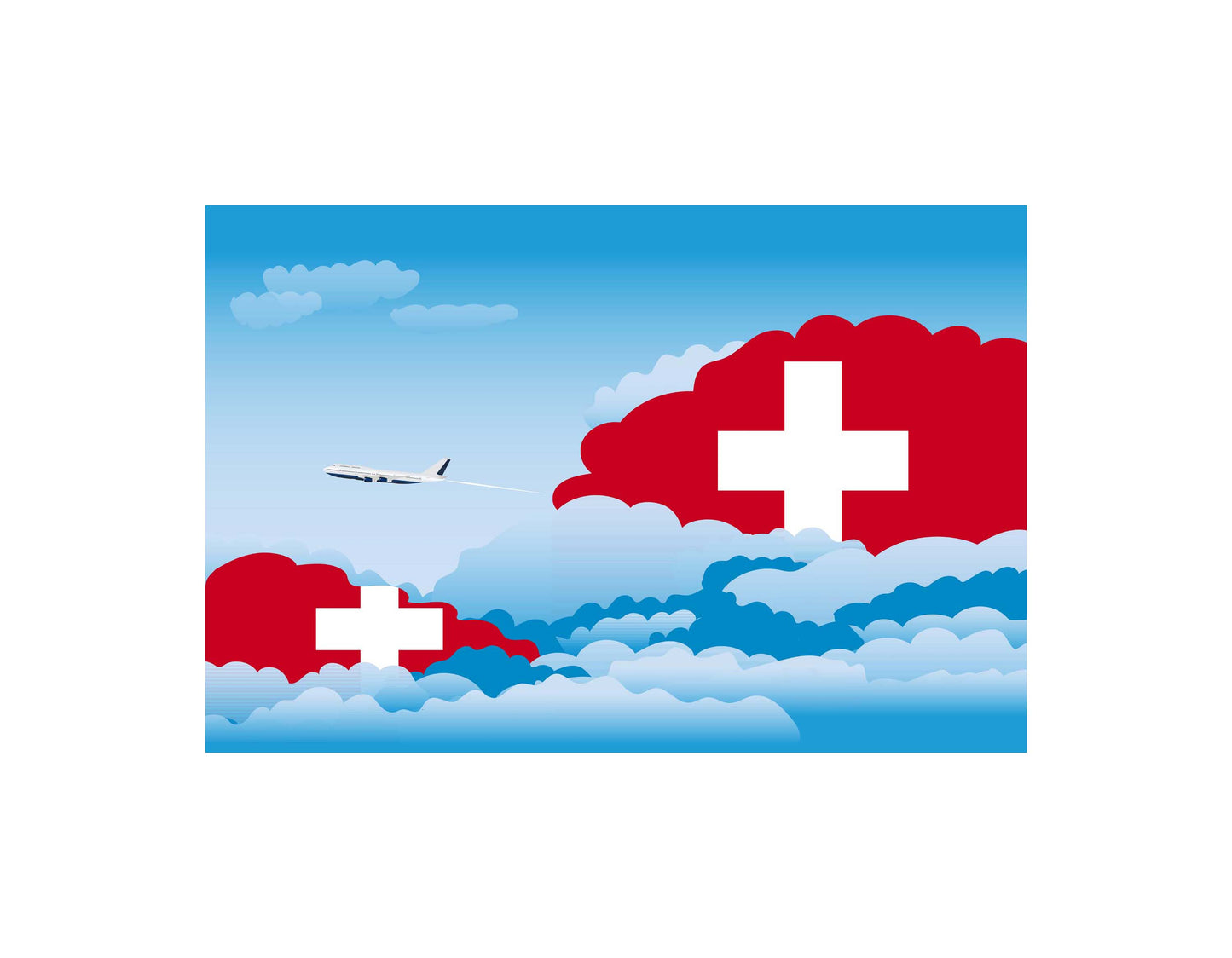 Switzerland Day Clouds Blankets & Throws | Soft Premium Blankets | City Posters Plus