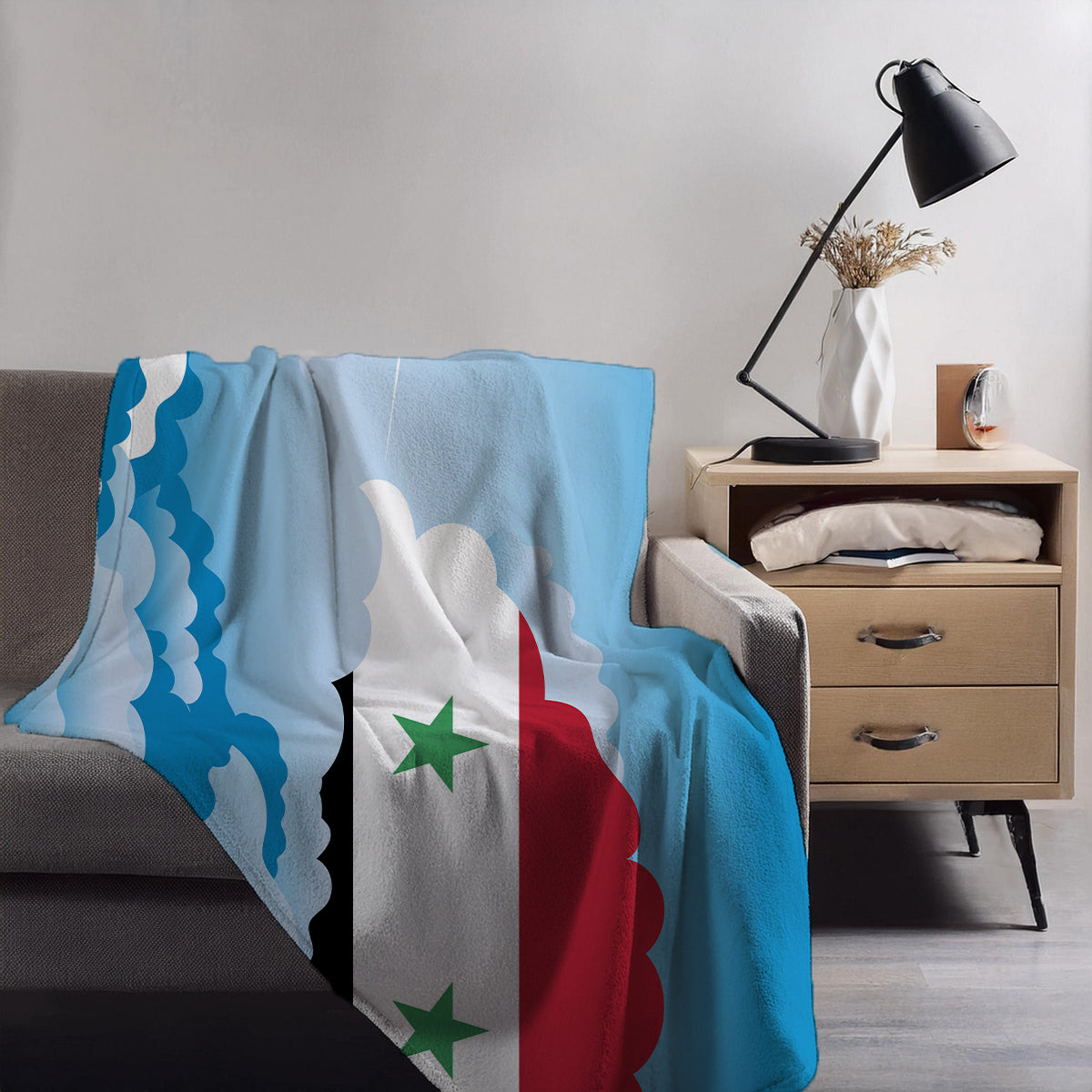Syria Day Clouds Blankets & Throws | Soft Premium Blankets | City Posters Plus