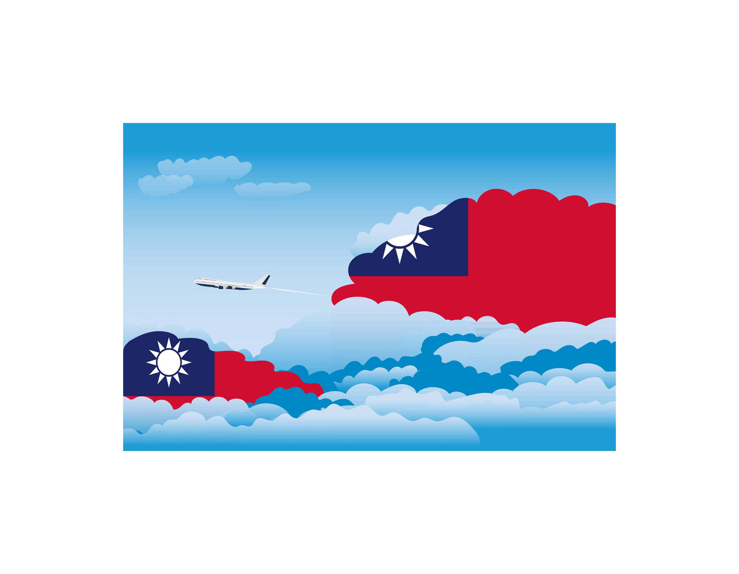 Taiwan Day Clouds Blankets & Throws | Soft Premium Blankets | City Posters Plus