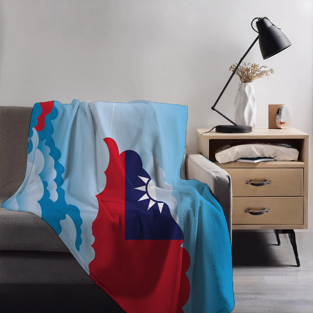 Taiwan Day Clouds Blankets & Throws | Soft Premium Blankets | City Posters Plus
