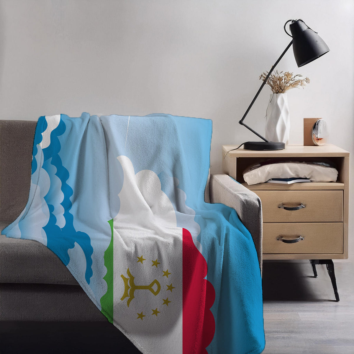 Tajikistan Day Clouds Blankets & Throws | Soft Premium Blankets | City Posters Plus