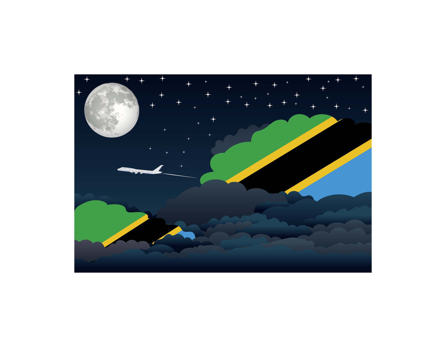 Tanzania Night Clouds Blankets & Throws | Premium Soft Blankets | City Posters Plus