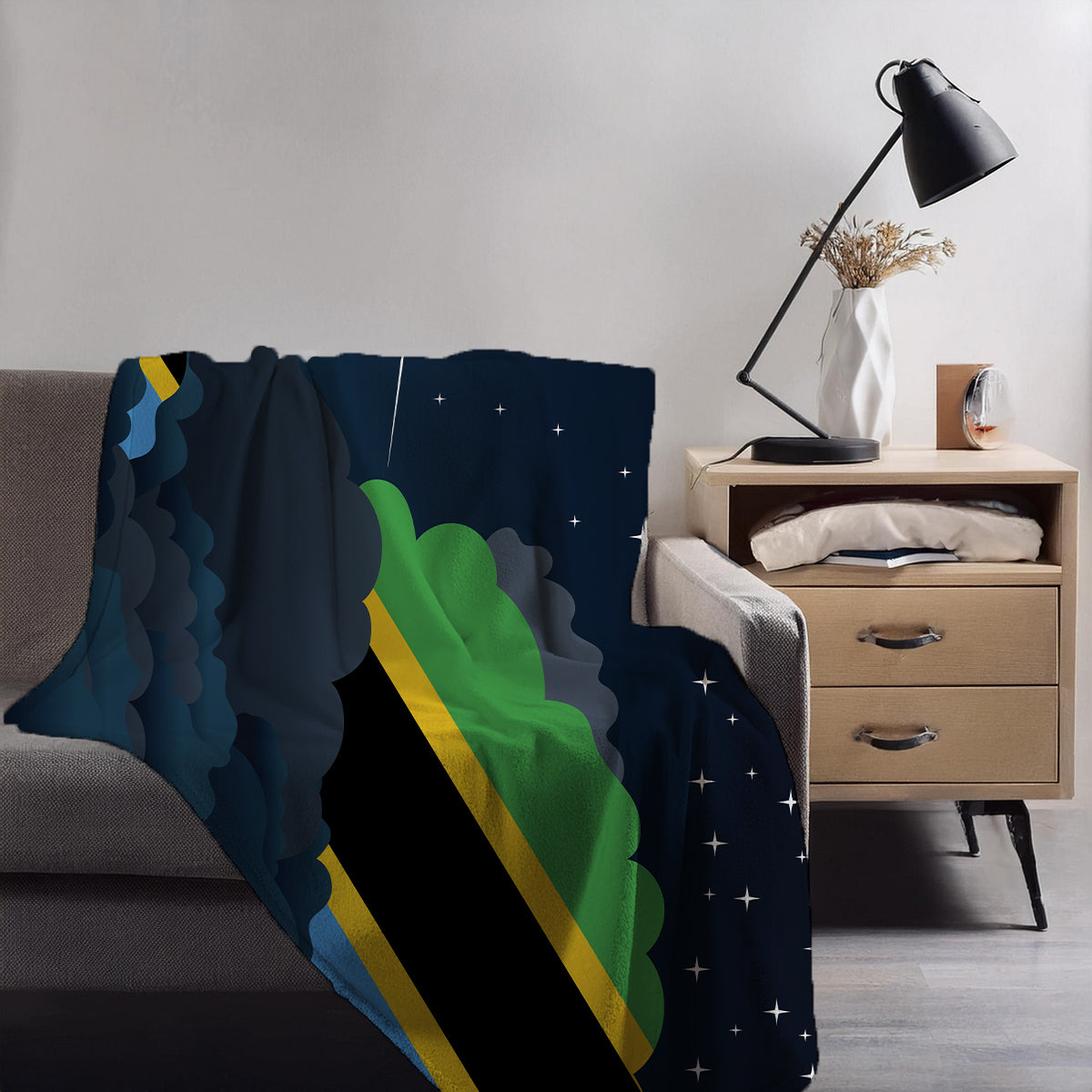 Tanzania Night Clouds Blankets & Throws | Premium Soft Blankets | City Posters Plus