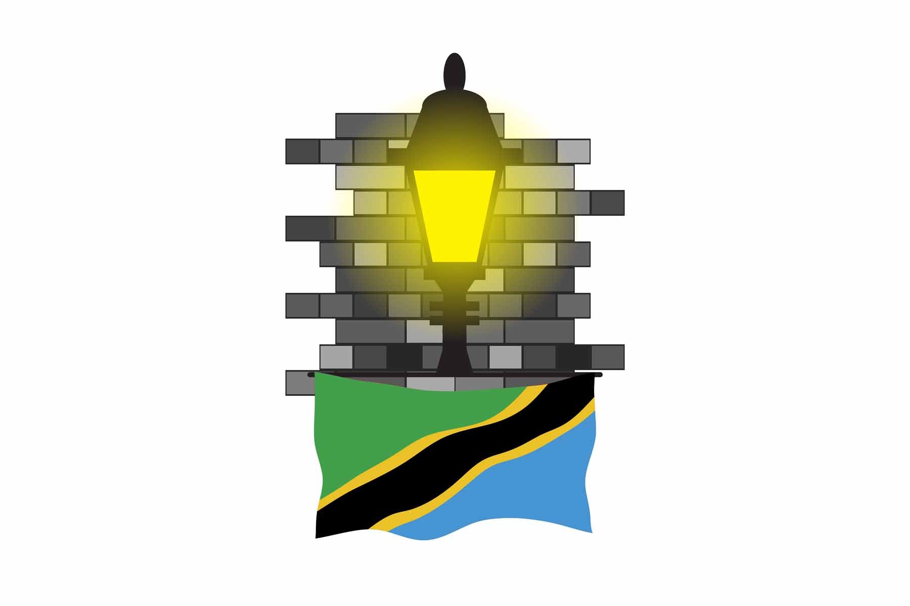Tanzania Street Lamp Bricks Sticker