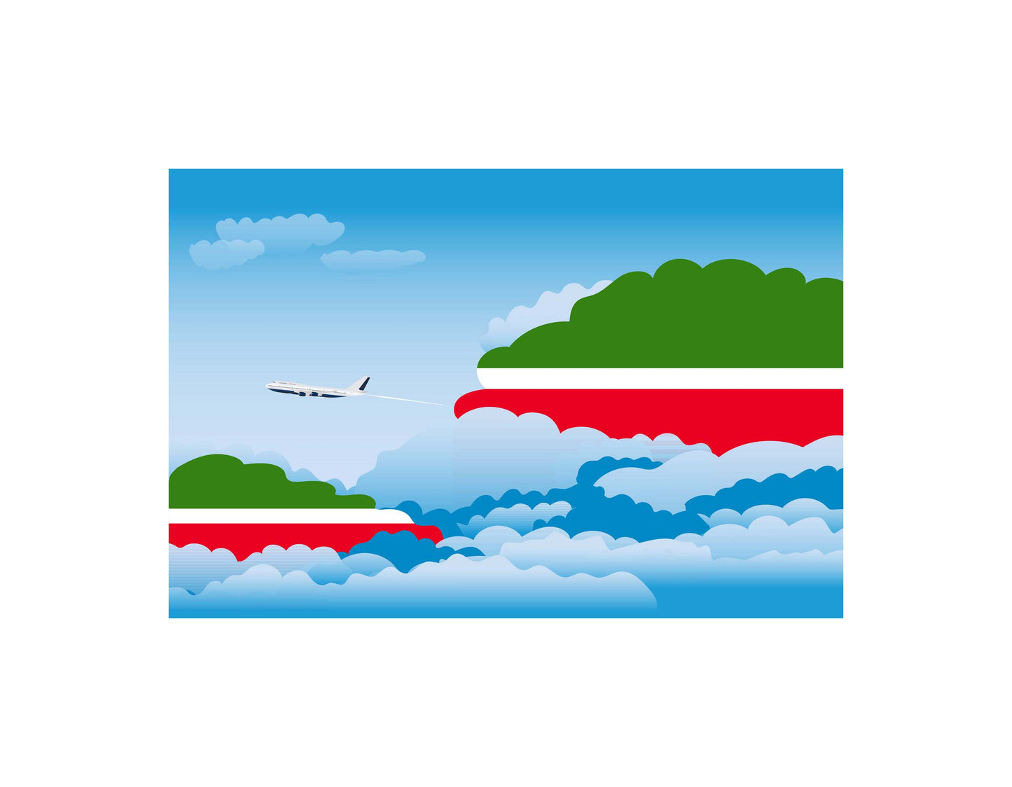 Tatarstan Day Clouds Blankets & Throws | Soft Premium Blankets | City Posters Plus