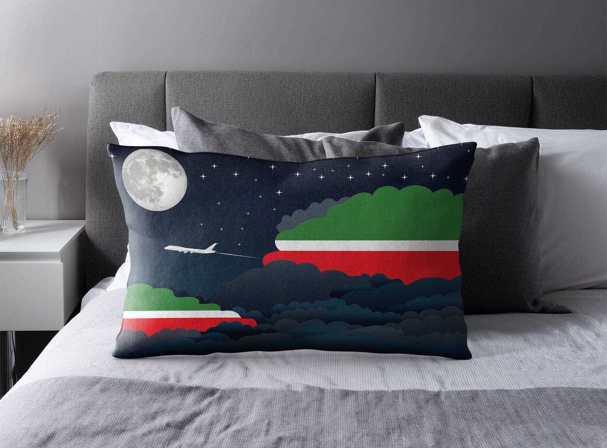 Tatarstan Night Clouds Pillow Case and Pillow Throw