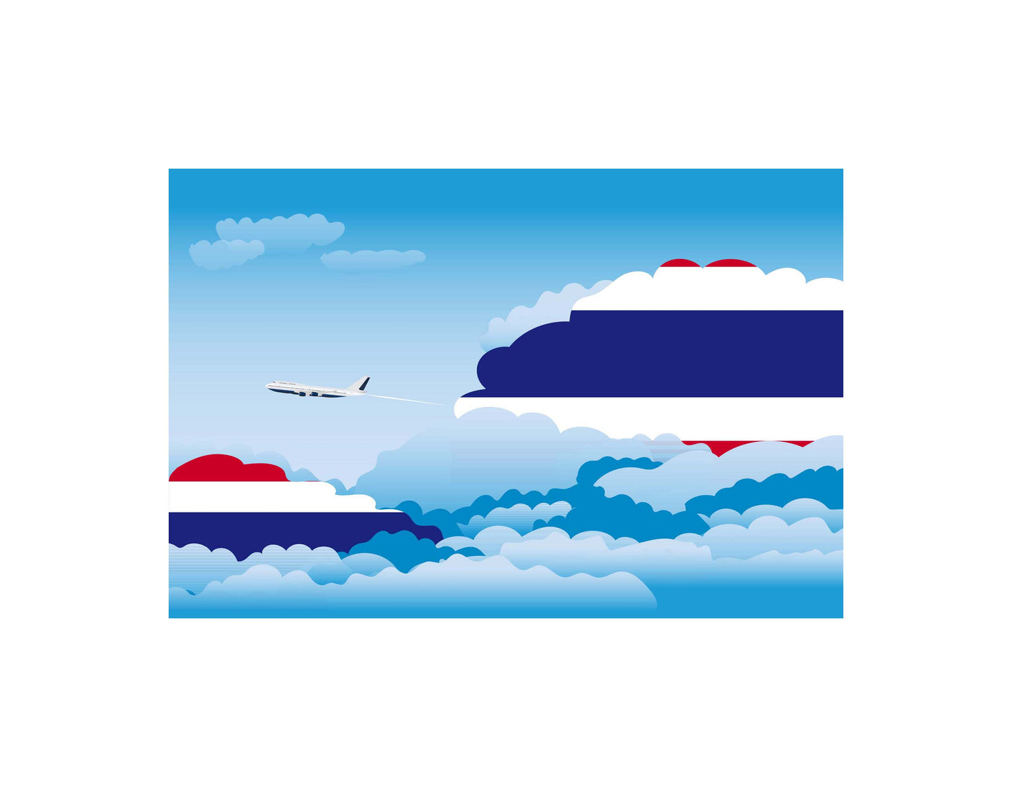 Thailand Day Clouds Blankets & Throws | Soft Premium Blankets | City Posters Plus