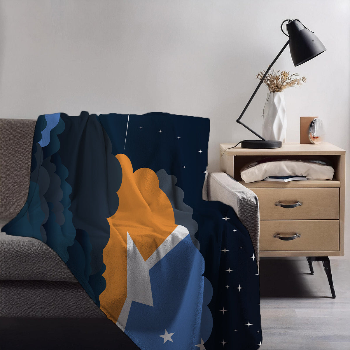 Tierra del Fuego Province Argentina Night Clouds Blankets & Throws | Premium Soft Blankets | City Posters Plus