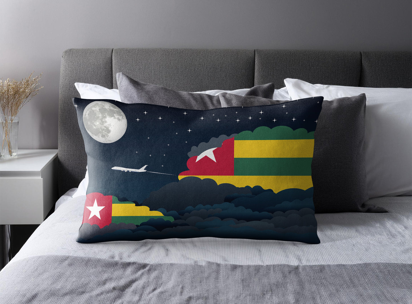 Togo Night Clouds Pillow Case and Pillow Throw