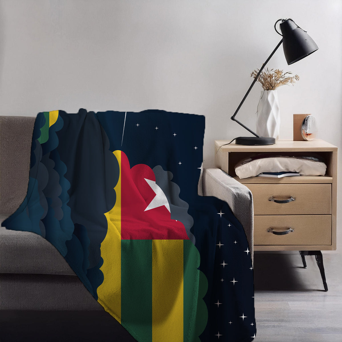 Togo Night Clouds Blankets & Throws | Premium Soft Blankets | City Posters Plus