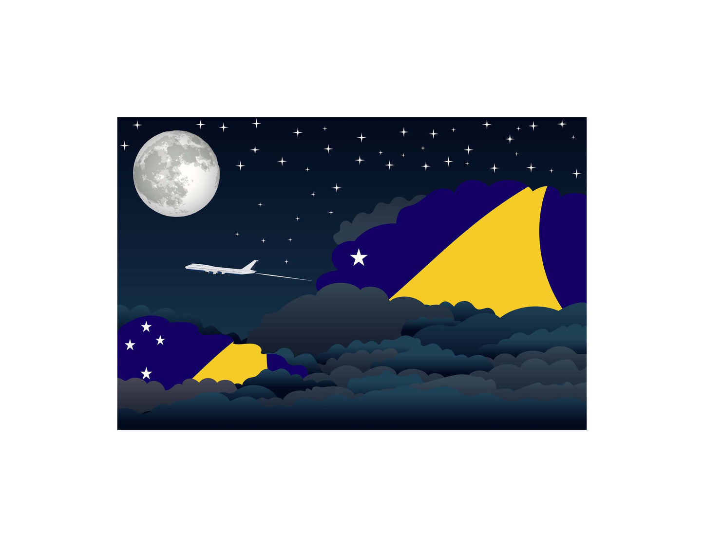 Tokelau Night Clouds Blankets & Throws | Premium Soft Blankets | City Posters Plus
