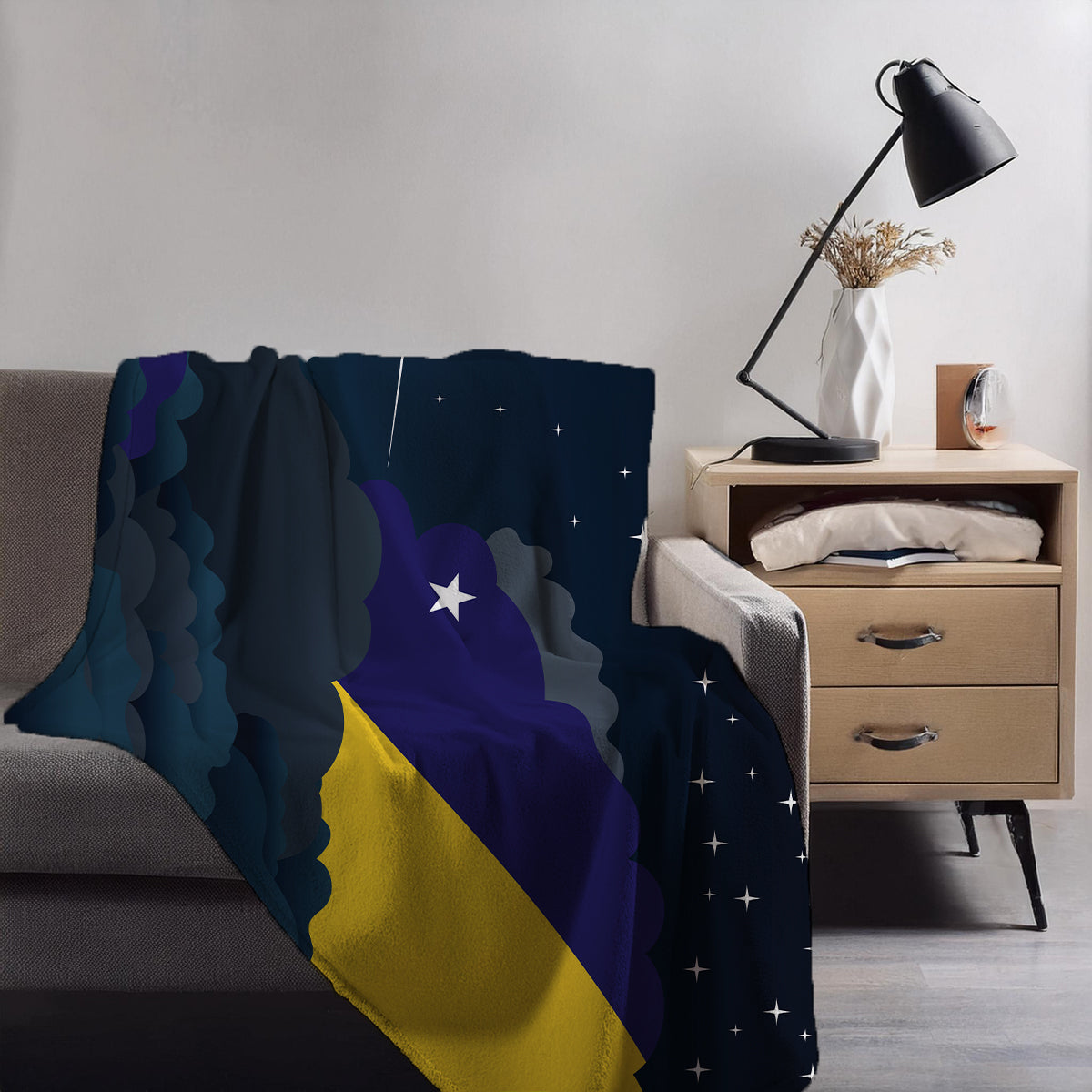 Tokelau Night Clouds Blankets & Throws | Premium Soft Blankets | City Posters Plus
