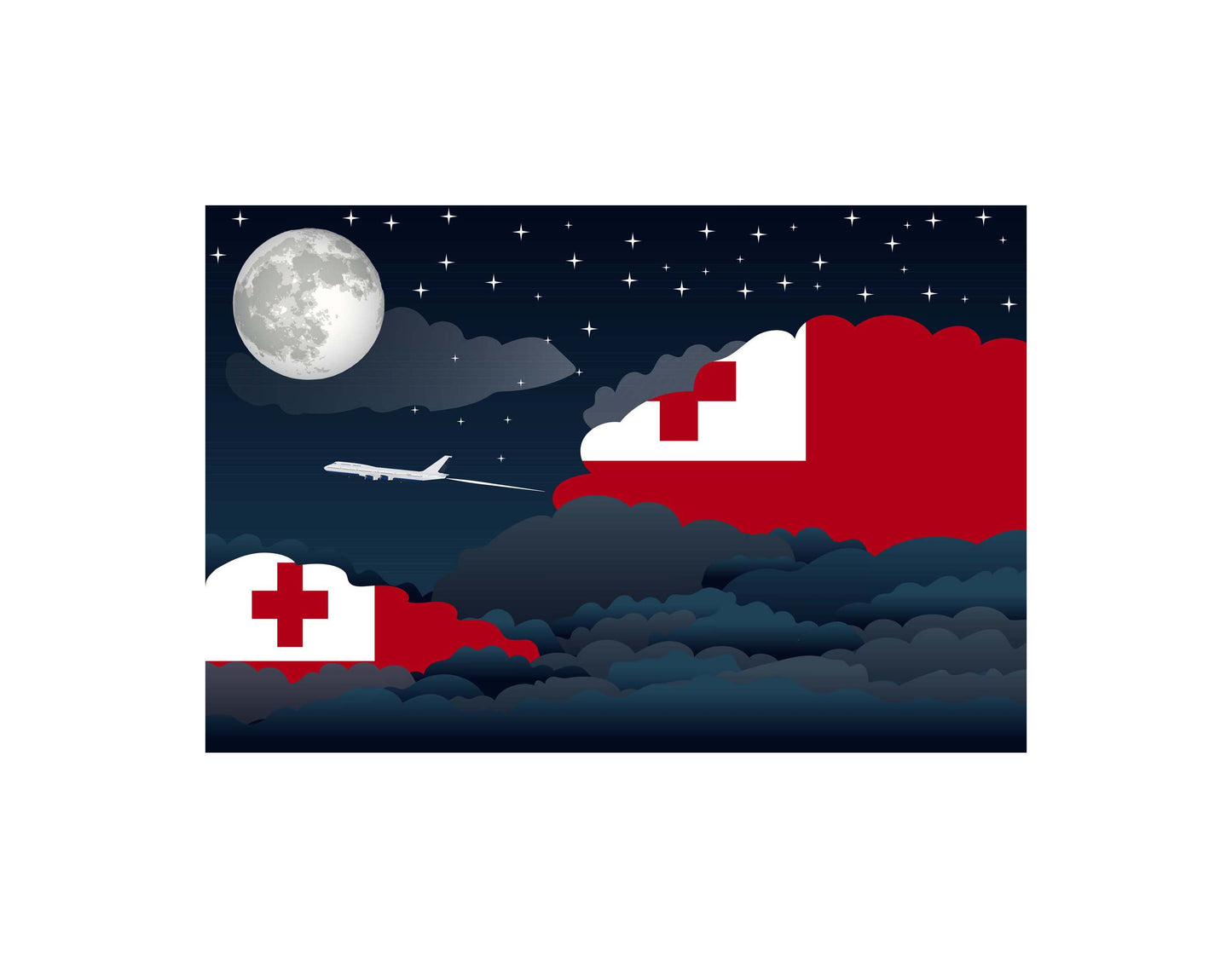 Tonga Night Clouds Blankets & Throws | Premium Soft Blankets | City Posters Plus