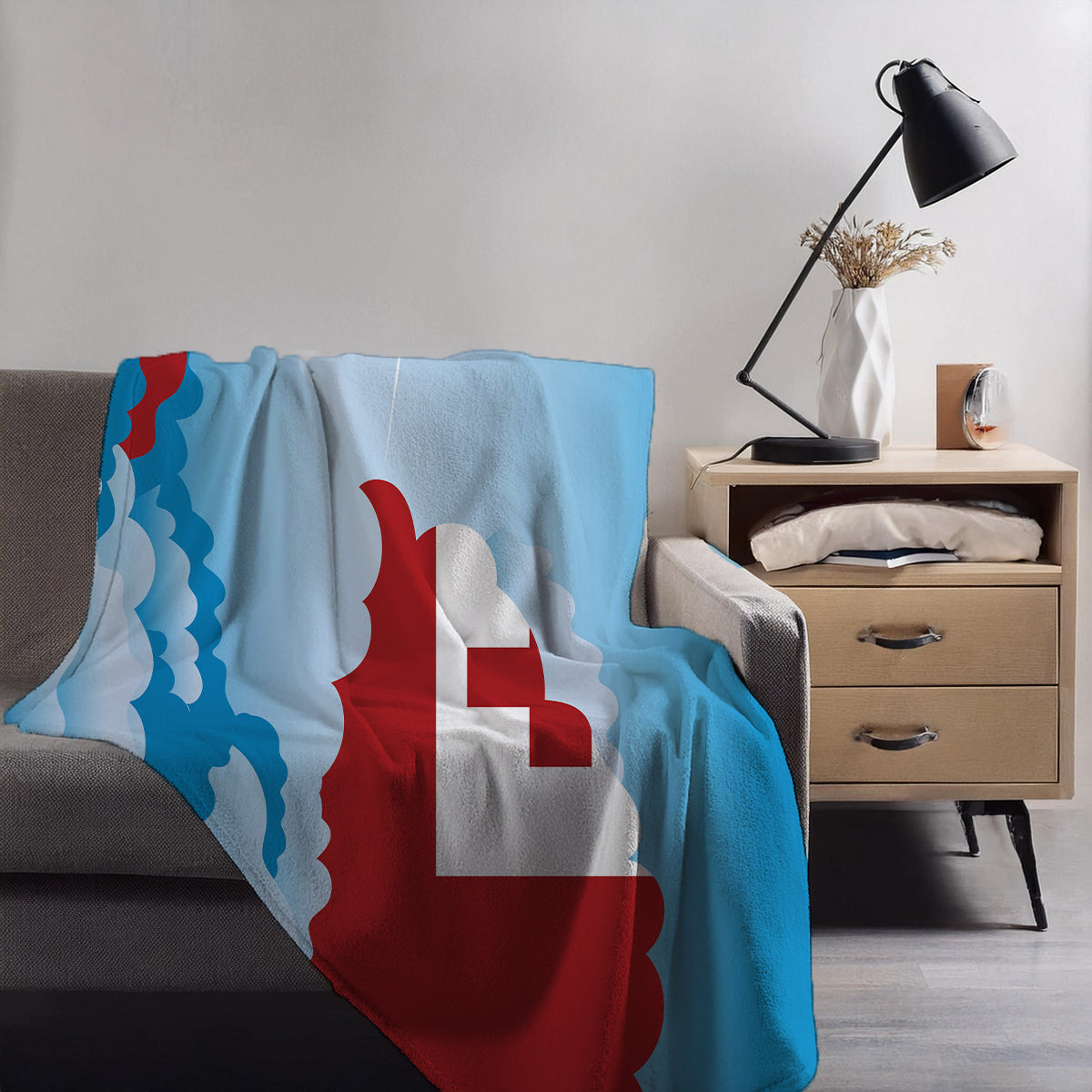 Tonga Day Clouds Blankets & Throws | Soft Premium Blankets | City Posters Plus