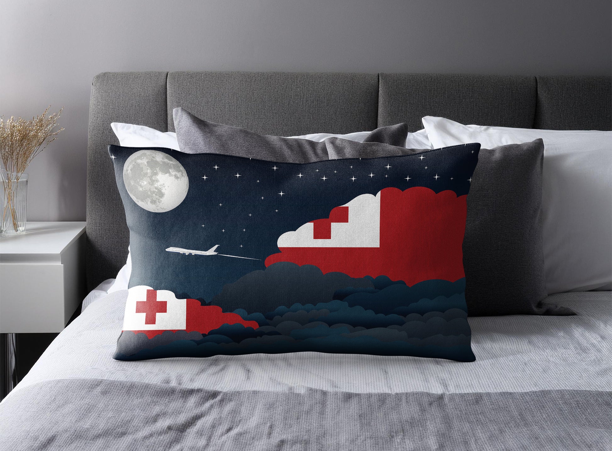 Tonga Night Clouds Pillow Case and Pillow Throw