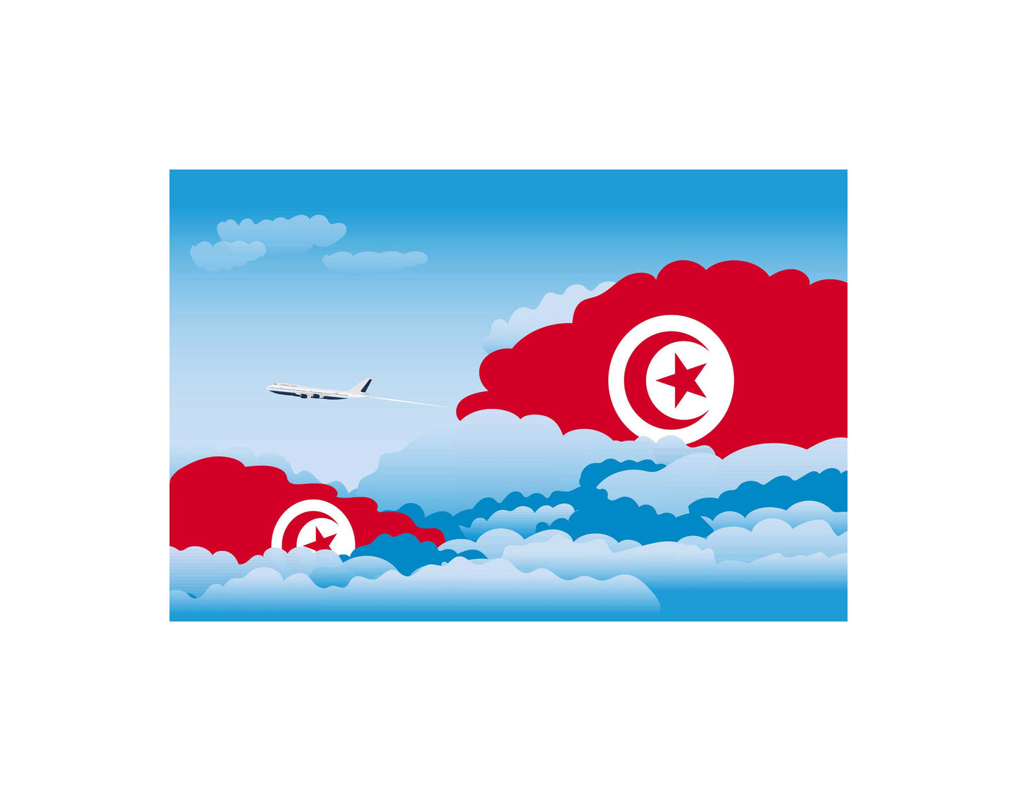Tunisia Day Clouds Blankets & Throws | Soft Premium Blankets | City Posters Plus