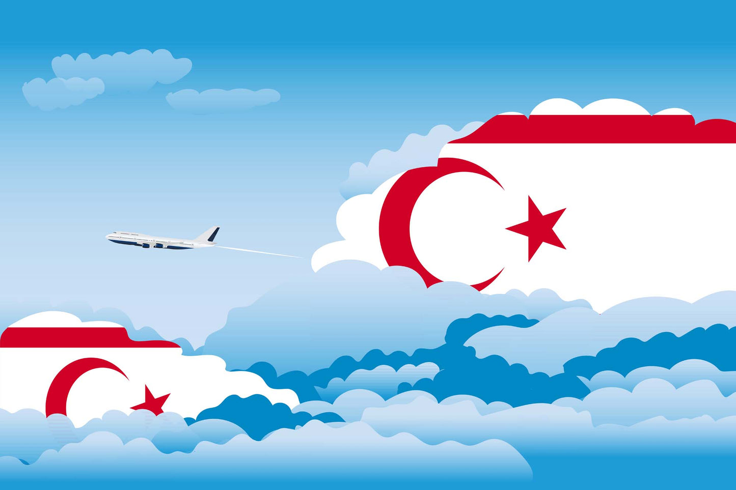 Turkish Republic of Northern Cyprus Day Clouds Blankets & Throws | Soft Premium Blankets | City Posters Plus
