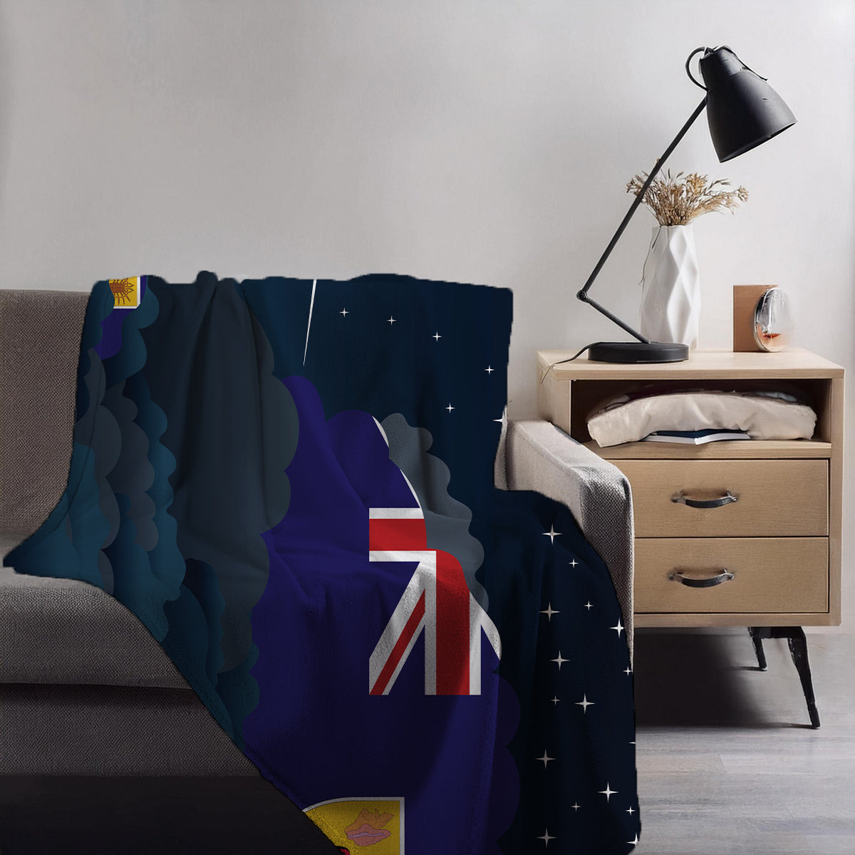 Turks Case and Caicos Islands Night Clouds Blankets & Throws | Premium Soft Blankets | City Posters Plus