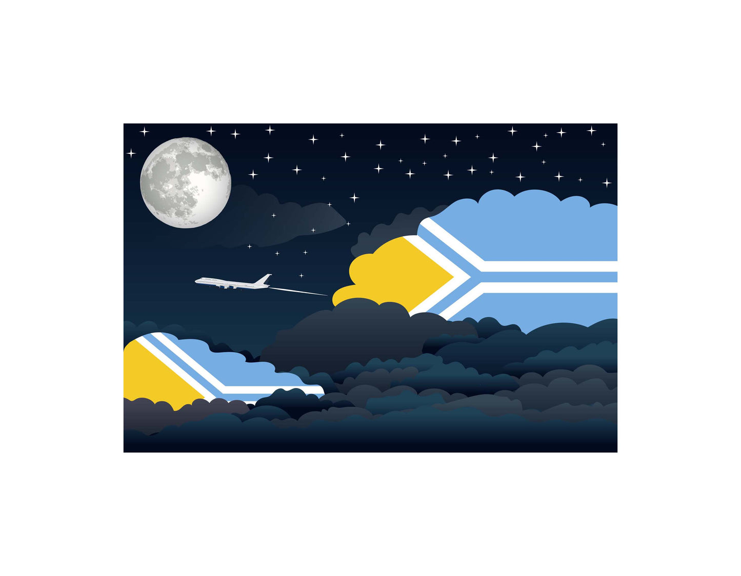 Tuva Night Clouds Blankets & Throws | Premium Soft Blankets | City Posters Plus