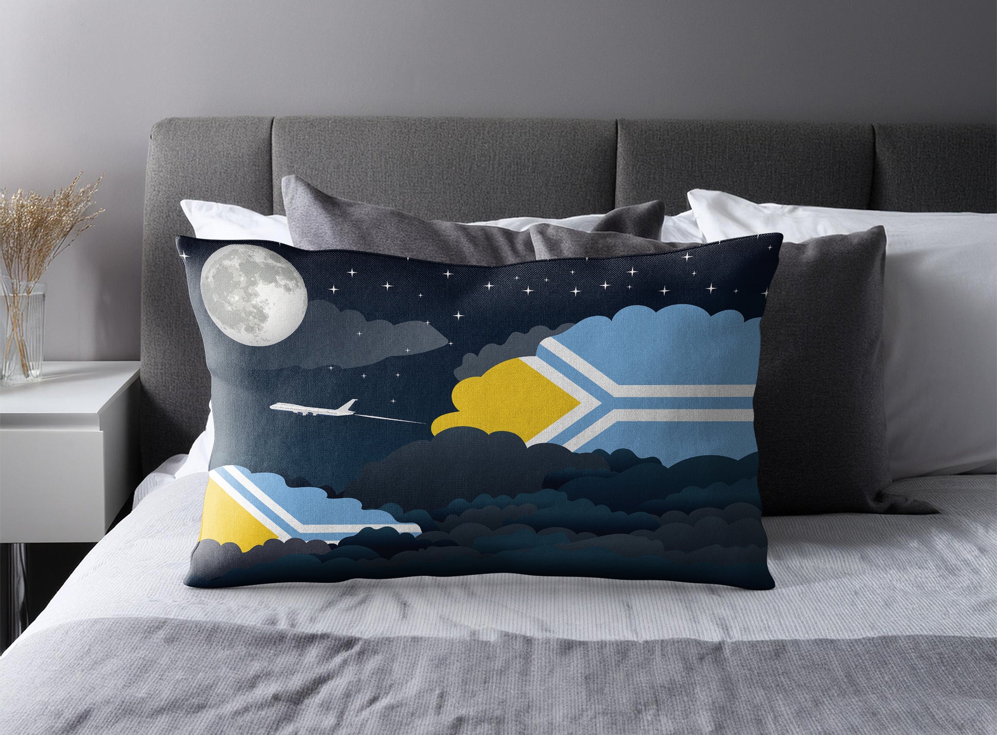 Tuva Night Clouds Pillow Case and Pillow Throw