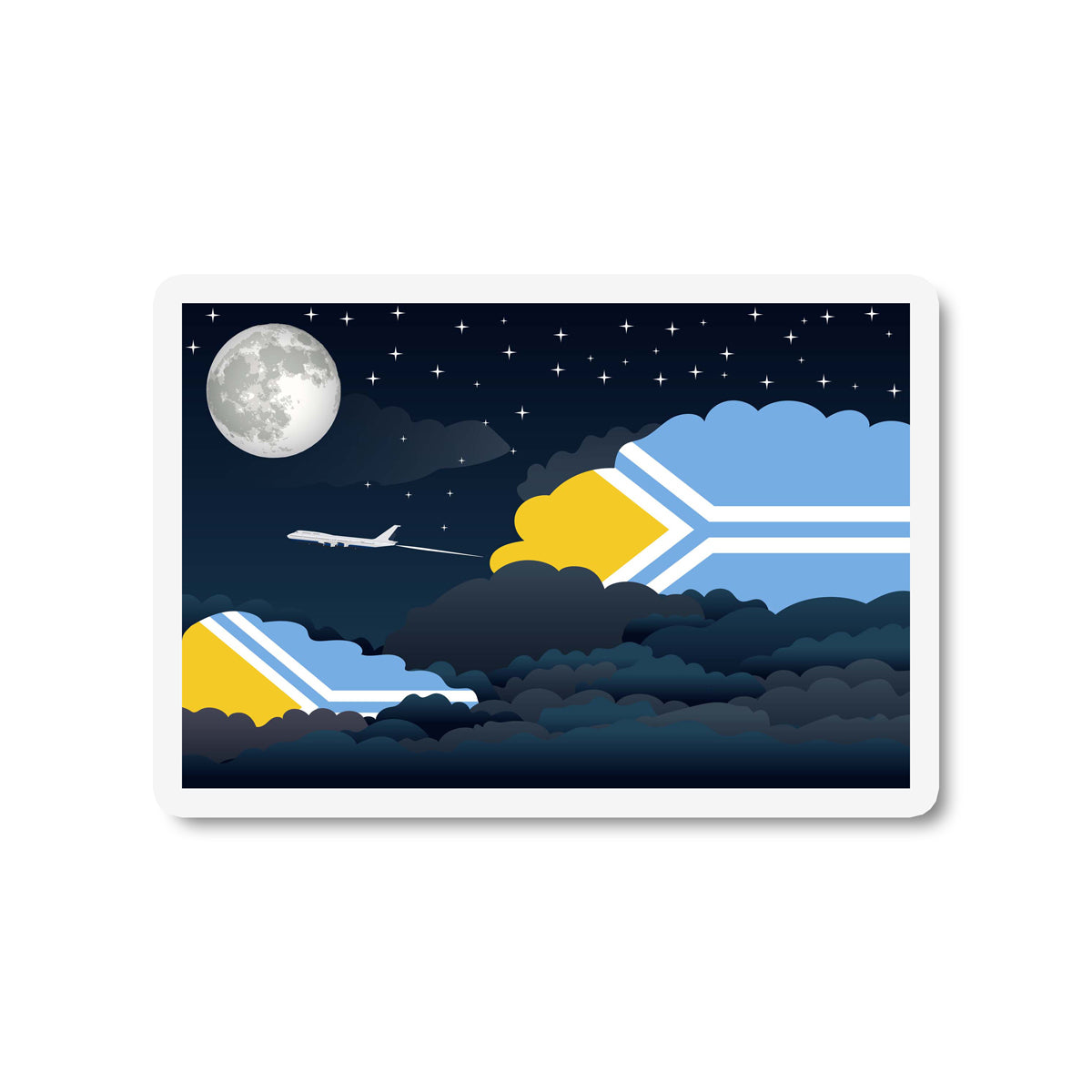 Tuva Night Clouds Fridge Magnet
