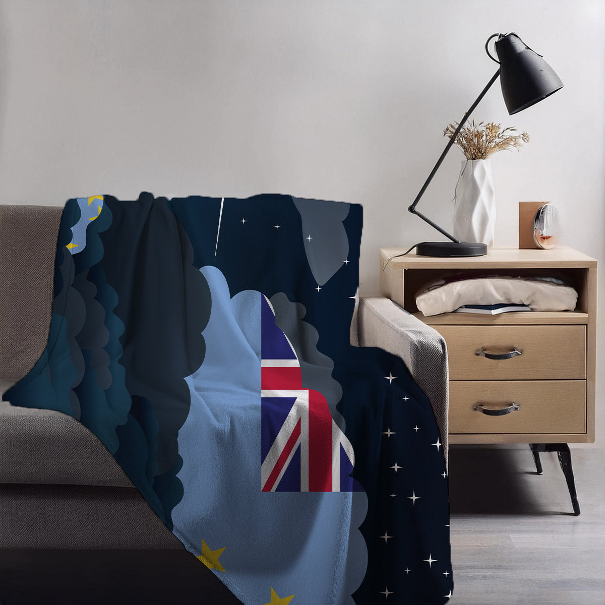 Tuvalu Night Clouds Blankets & Throws | Premium Soft Blankets | City Posters Plus