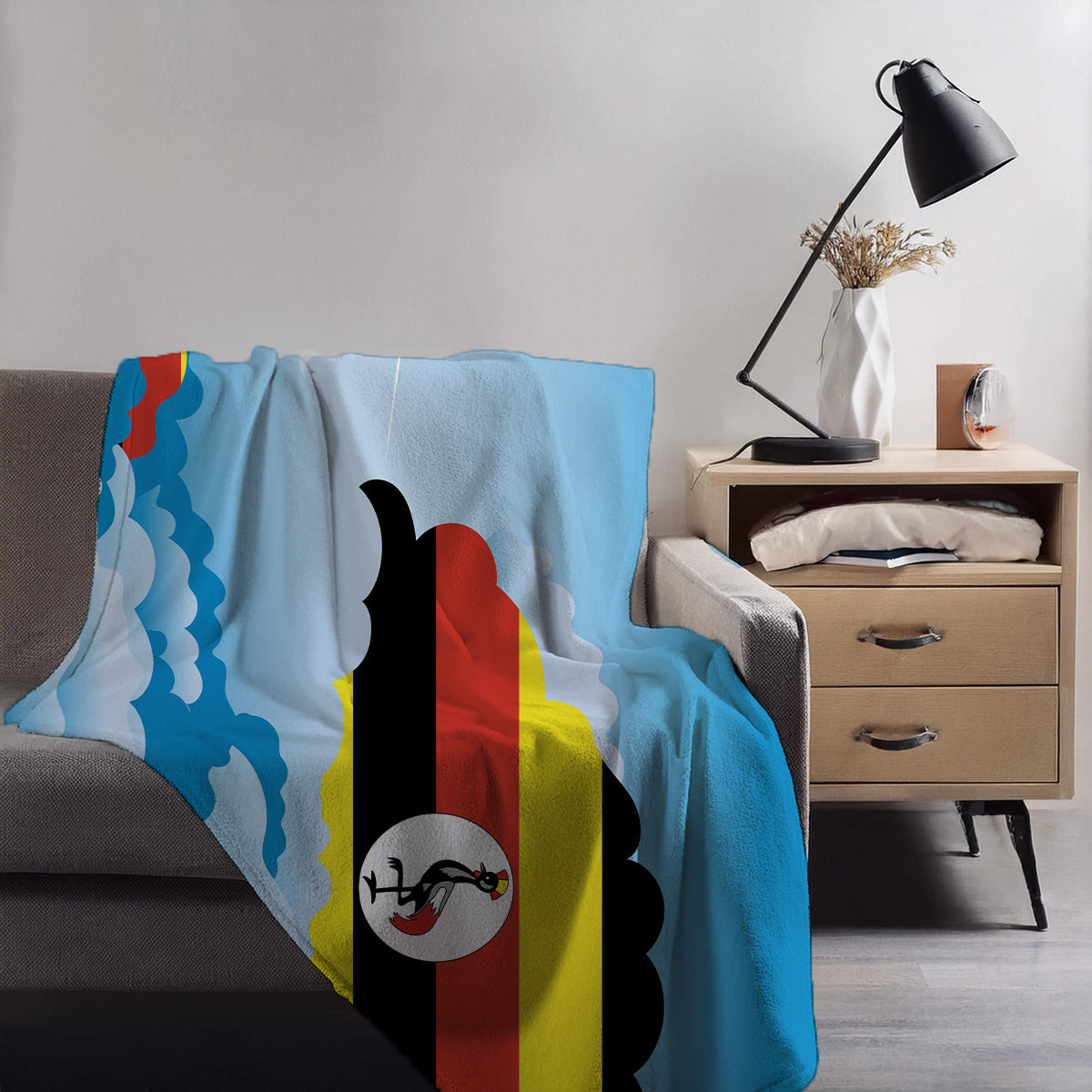 Uganda Day Clouds Blankets & Throws | Soft Premium Blankets | City Posters Plus