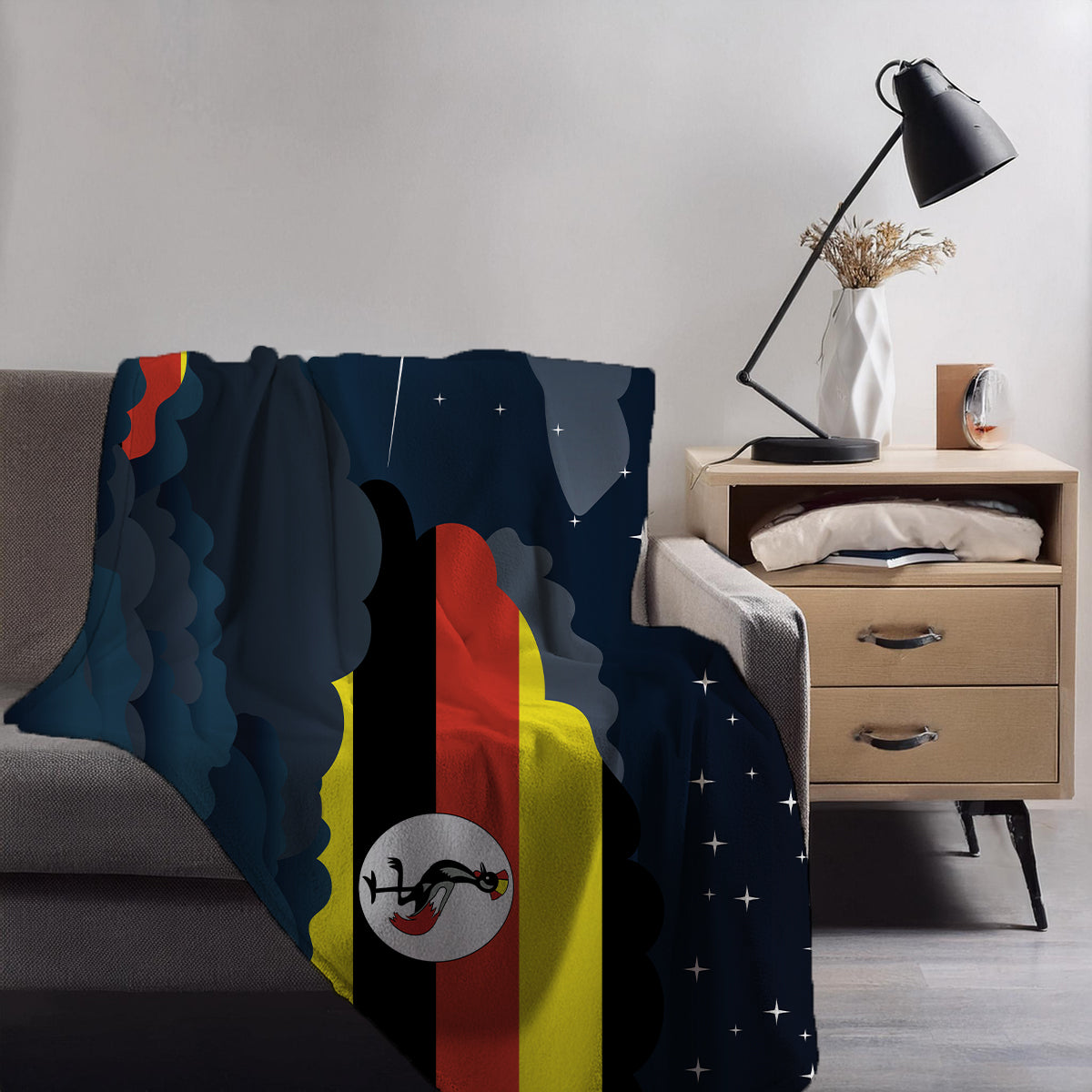 Uganda Night Clouds Blankets & Throws | Premium Soft Blankets | City Posters Plus