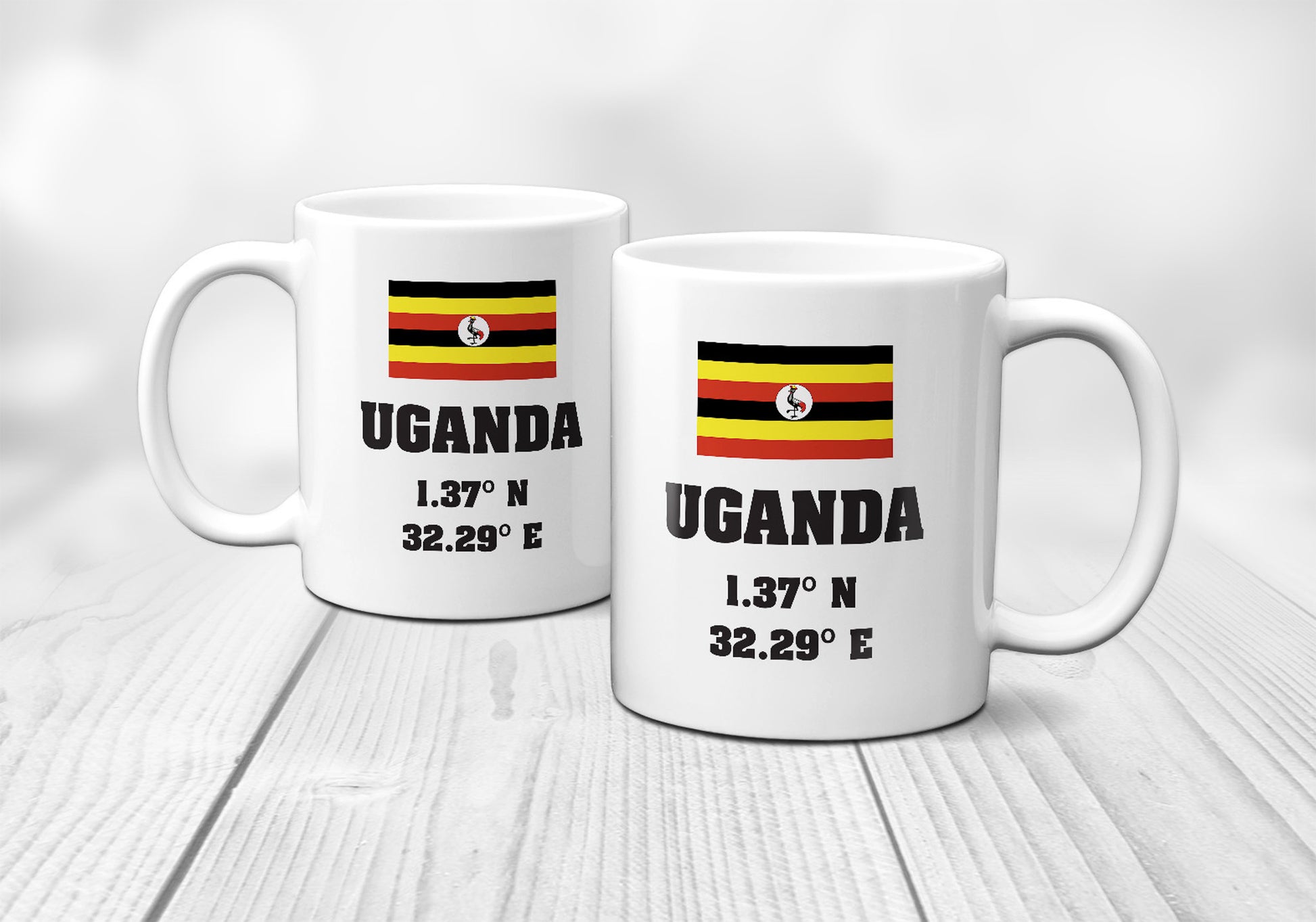 Uganda Laitutude Longitude Mug