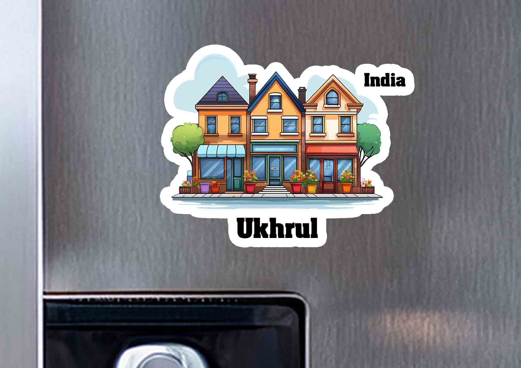 Ukhrul Three Home Office Shop Fridge Magnet