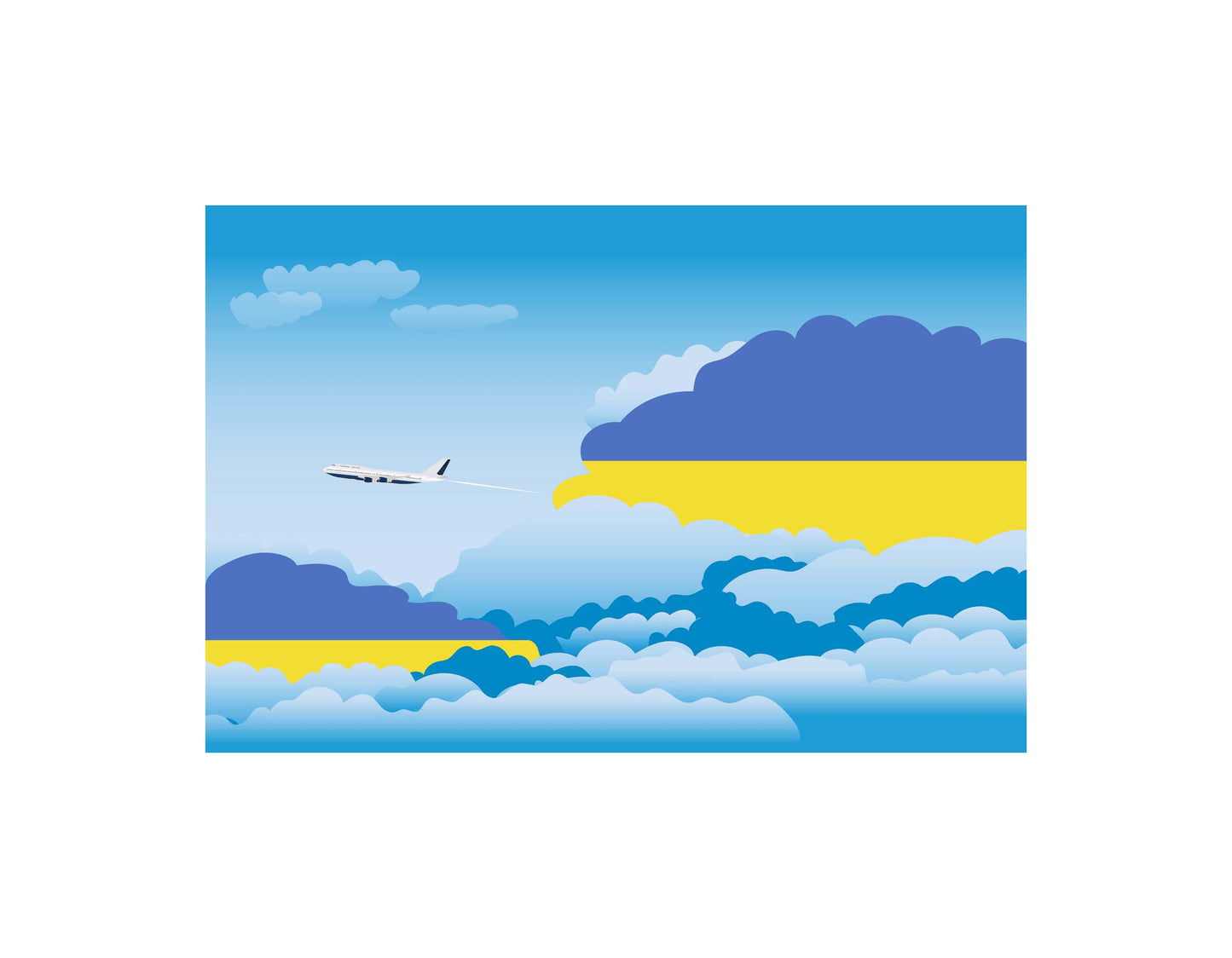 Ukraine Day Clouds Blankets & Throws | Soft Premium Blankets | City Posters Plus