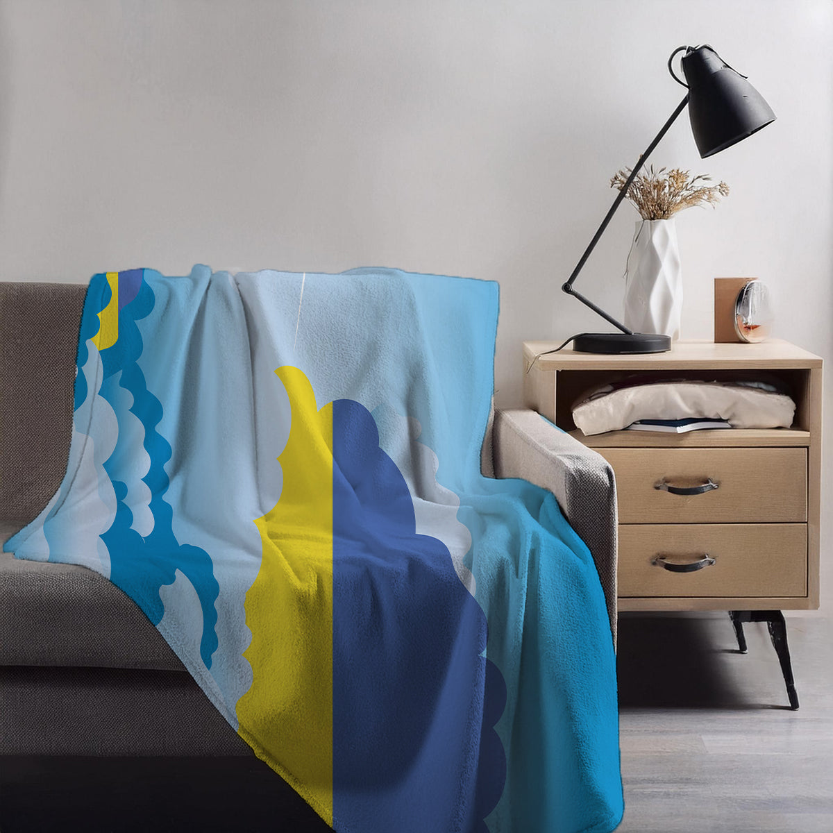 Ukraine Day Clouds Blankets & Throws | Soft Premium Blankets | City Posters Plus