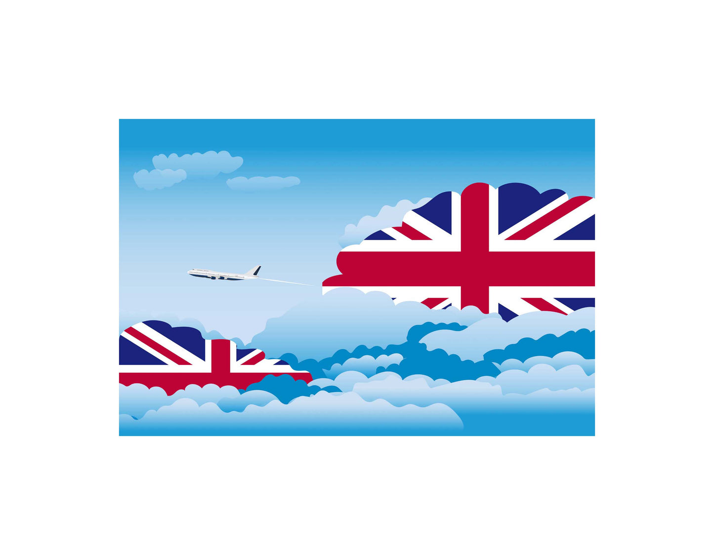 United KIngdom Day Clouds Blankets & Throws | Soft Premium Blankets | City Posters Plus