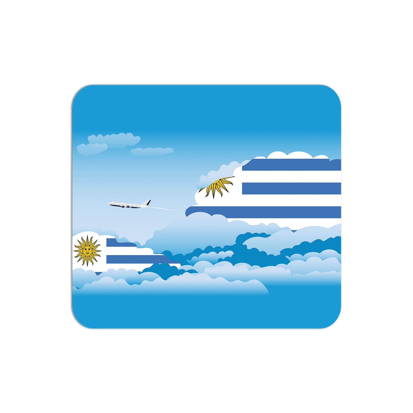 Uruguay Airplane Airport Flight Day Clouds Mousepad 